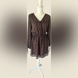 Maurices Pink and Brown Mini Dress